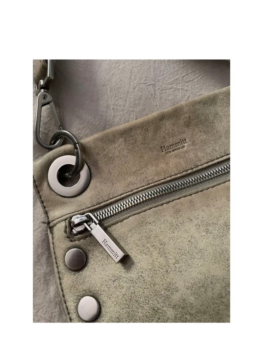 Hammitt Tony SML Crossbody - Pewter/Brushed Silver